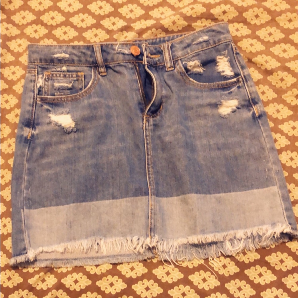 Denim mini skirt